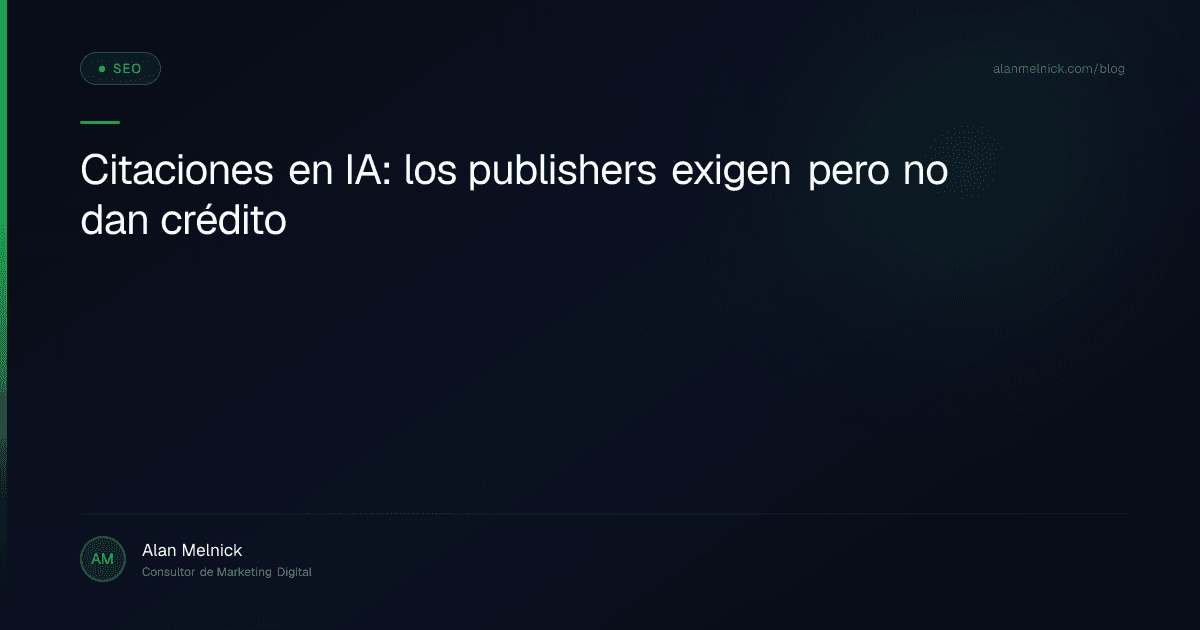 Citaciones en IA: los publishers exigen pero no dan crédito