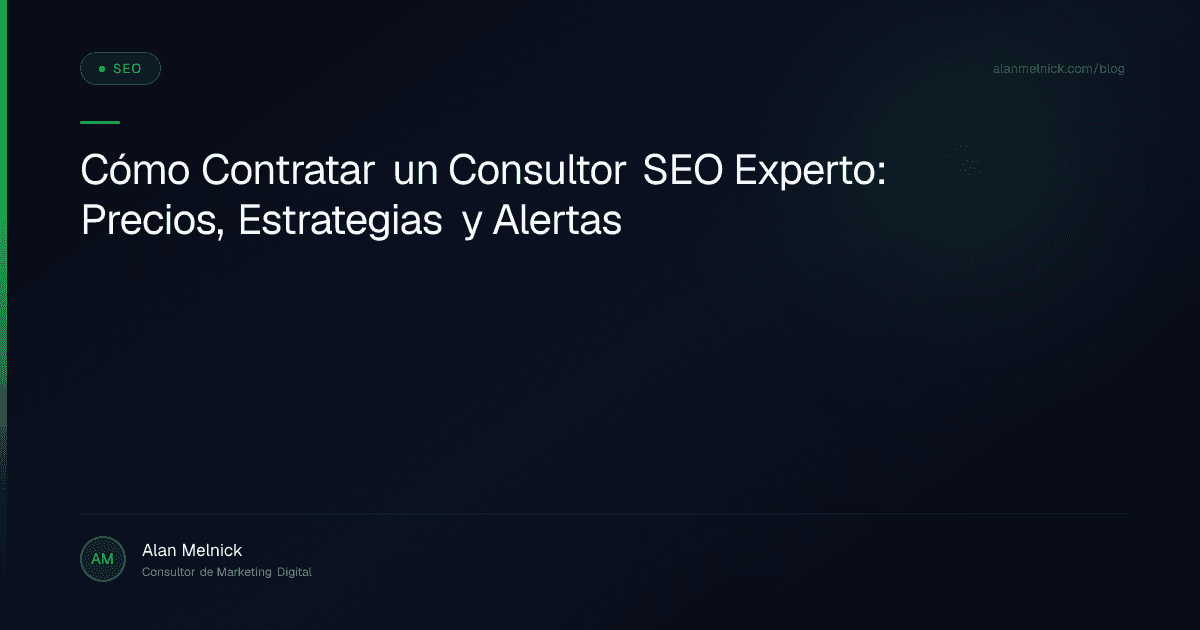 Cómo Contratar un Consultor SEO Experto: Precios, Estrategias y Alertas