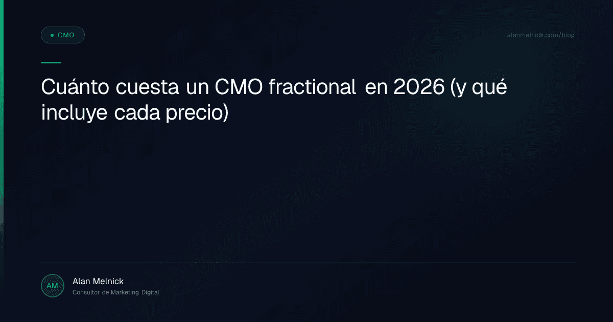 Cuánto cuesta un CMO fractional en 2026 (y qué incluye cada precio)