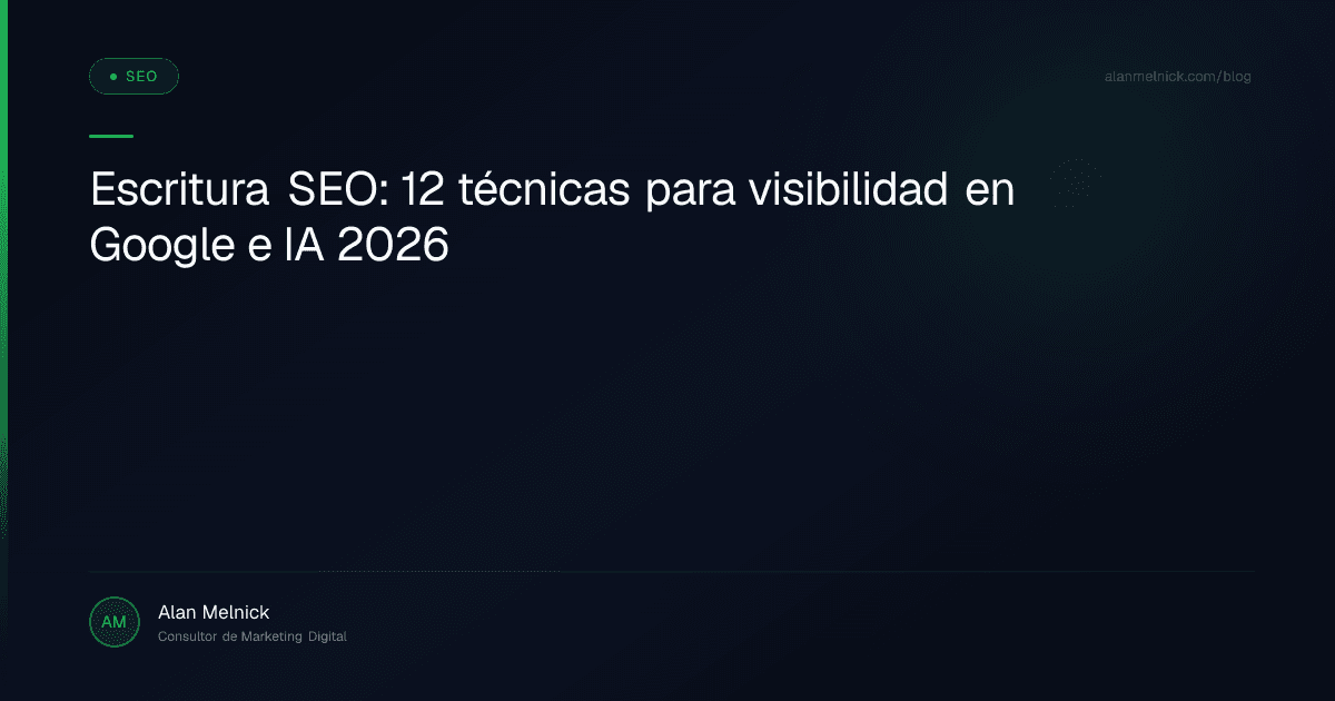 Escritura SEO: 12 técnicas para visibilidad en Google e IA 2026