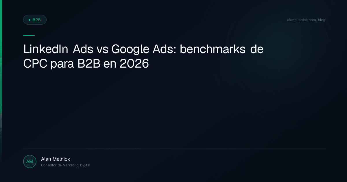 LinkedIn Ads vs Google Ads: benchmarks de CPC para B2B en 2026
