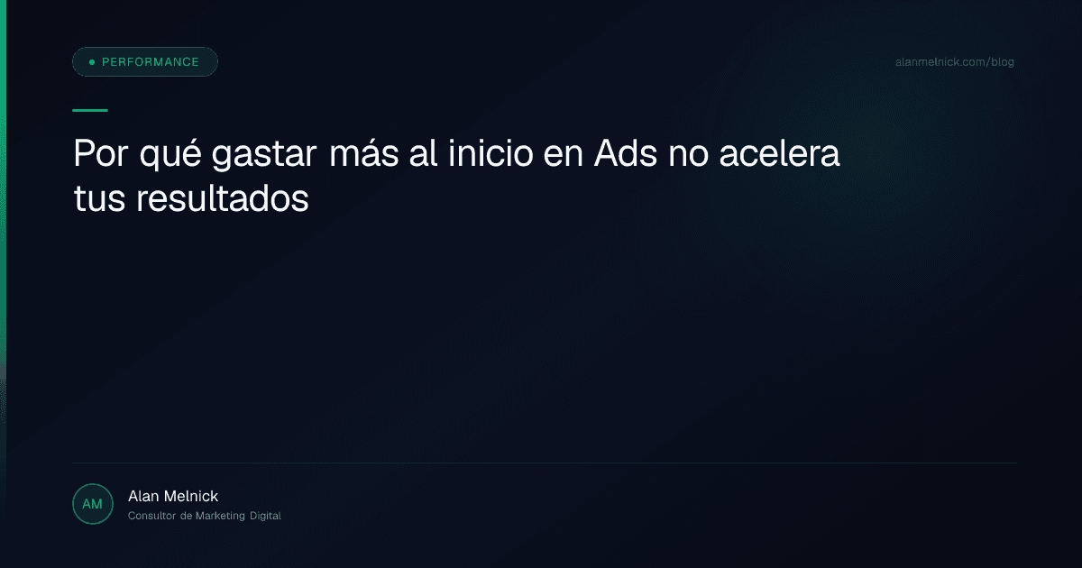 Por qué gastar más al inicio en Ads no acelera tus resultados