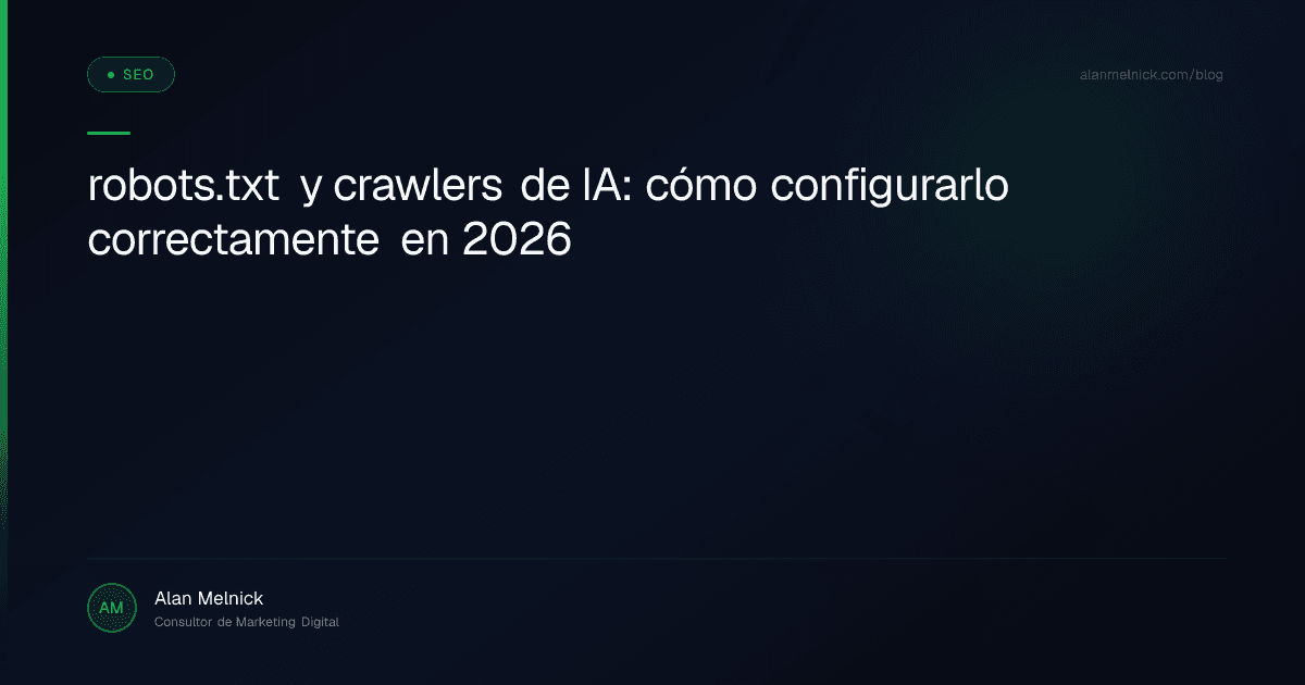 robots.txt y crawlers de IA: cómo configurarlo correctamente en 2026