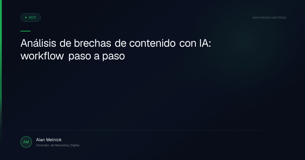 Análisis de brechas de contenido con IA: workflow paso a paso