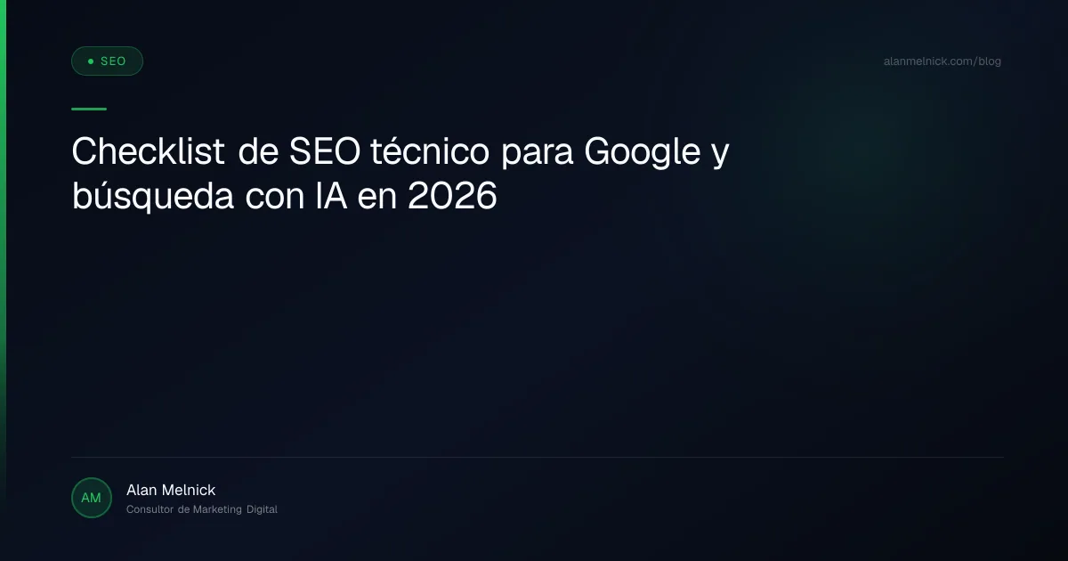 Checklist de SEO técnico para Google y búsqueda con IA en 2026