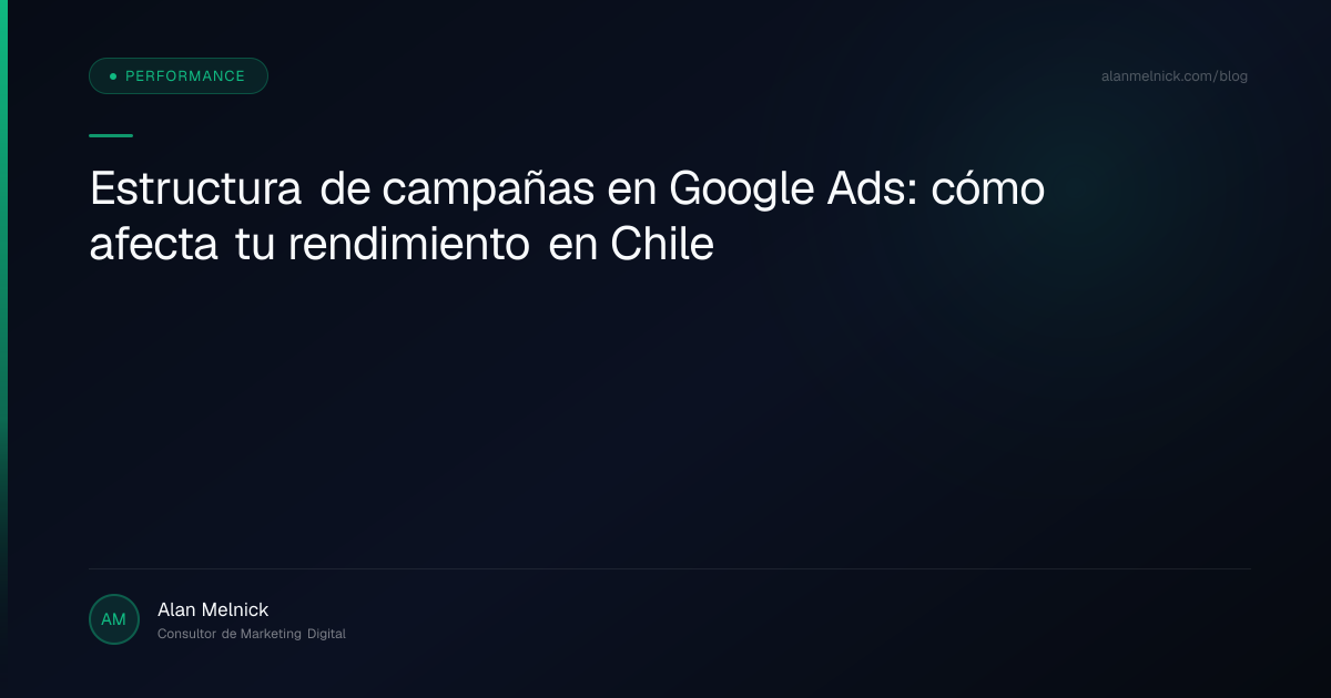 Estructura de campañas en Google Ads: cómo afecta tu rendimiento en Chile