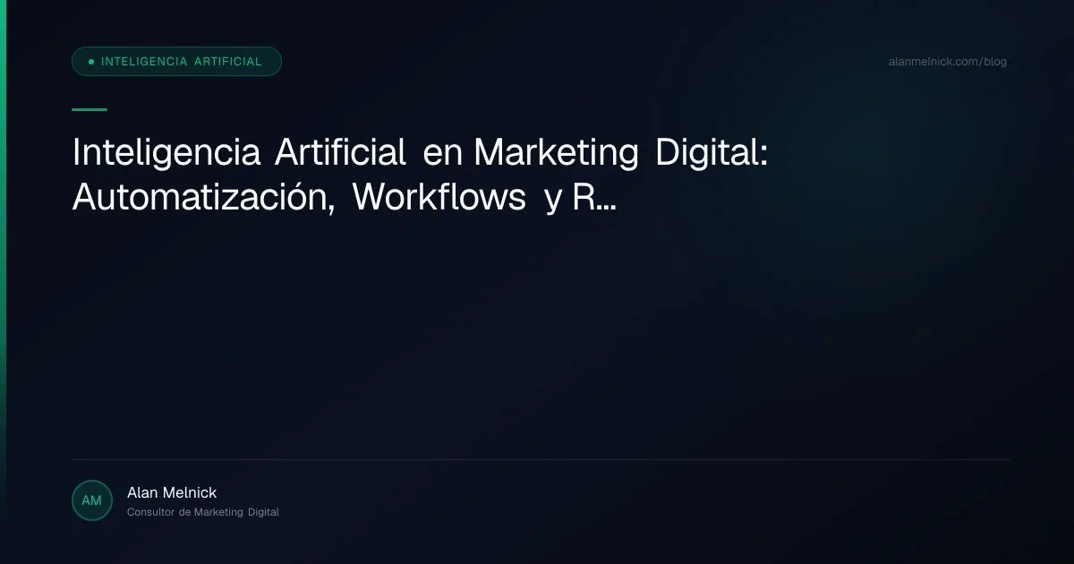Inteligencia Artificial en Marketing Digital: Automatización, Workflows y Rentabilidad